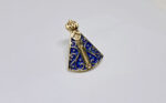 Pin, Boton, Broche - Nossa Senhora Aparecida Azul e Dourado