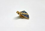 Pin, Boton, Broche - Nossa Senhora Aparecida Azul e Dourado - Imagem 3