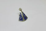 Pin, Boton, Broche - Nossa Senhora Aparecida Azul e Prata - Imagem 5