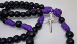 Terço em Paracord - Quaresima - Roxo/Preto - Imagem 3