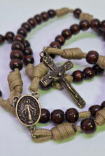 Terço em Paracord - Nossa Senhora das Graças - Caqui Marrom - Imagem 9