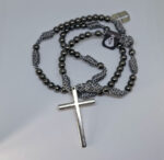 Terço em Paracord - Minimalista - Cinza/Prata - Imagem 5