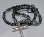 Terço em Paracord - Minimalista - Cinza/Prata - Imagem 2