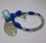 Dezenas Pocket  Pulseira/Carro -Nossa Senhora das Graças -Azul/Prata